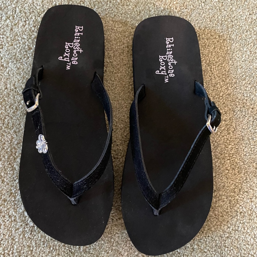 Rhinestone Roxy Flip Flop with Butterfly